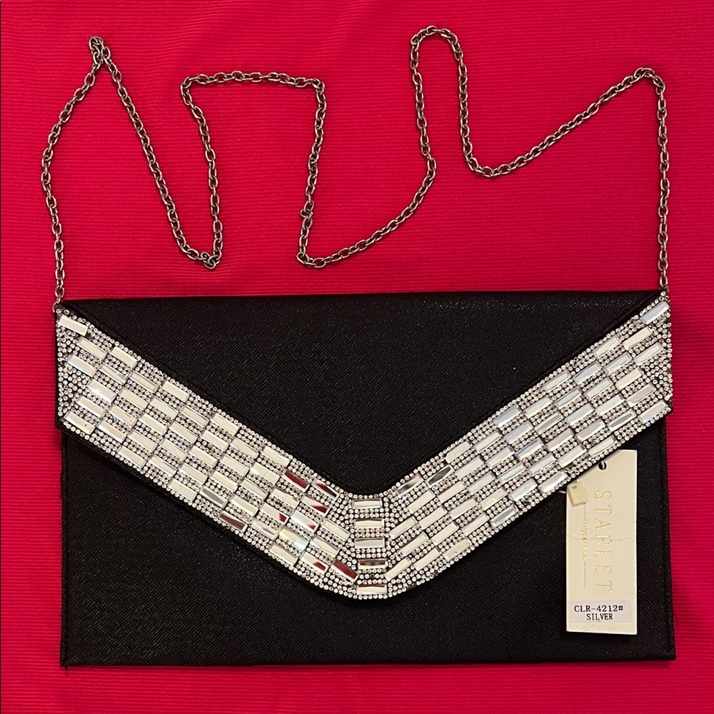 Stylish Black and Silver Clutch by Stanley